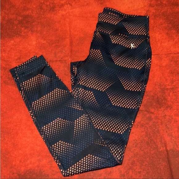 Danskin Leggings Geometric Pattern Performance Sz XS waist control Gym Pilates - Picture 8 of 8